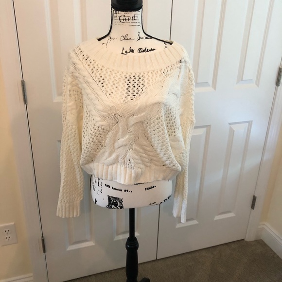 Express Cable Knit Open Stitch Sweater - Picture 2 of 7